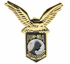 POW MIA with Golden Eagle Hat or Lapel Pin H15821 F5D24O picture
