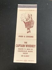 Vintage Washington Matchbook “The Captain Whidbey” Coupeville • Front Strike picture