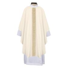 Off White Polyester San Damiano Collection Seasonal Chasuble Vestment 59 x 51