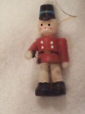 Vintage Wooden Toy Soldier Ornament (Rare) picture