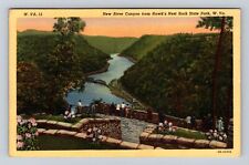 Hawk's Nest Rock State Park WV- West Virginia, New River Canyon Vintage Postcard picture