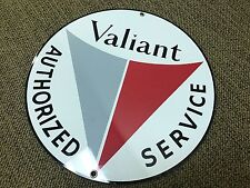 Valiant service vintage Plymouth Chrysler round sign reproduction grey picture