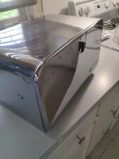 VTG Pantry Queen Bread Box Mid Century Modern Mirror Chrome Stainless Vented Bin picture
