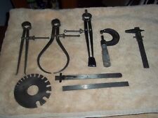 Collection of Vtg. Machinist Tools: Starrett, Brown & Sharpe, Evans - plus picture