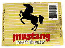 Pittsburgh Brew MUSTANG MALT LIQUOR beer label PA 32oz  picture