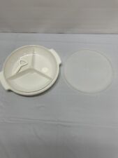 Tupperware vintage 3 compartment covered plate  picture