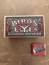 Vintage 1930’s Birds Eye Diamond Matches Owl empty box with matchbook picture