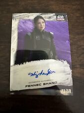 2022 Topps Star Wars Topps Chrome Auto Purple Ming-Na Wen Fennec /50 Auto  picture
