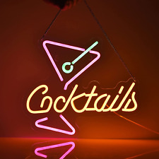 Cocktails Neon Signs Beer Bar Man Cave Club Bedroom LED Dimmable Neon Lights Sig picture