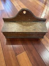 Antique Wooden Box Hinged Possible Candle Box picture