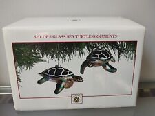 Dillards Trimmings glass sea turtle ornament set of 2 Christmas picture