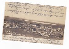 1917 RPPC GILLETTE WYOMING PANORAMIC TOWN LAKE VINTAGE PHOTO POSTCARD WY OLD  picture