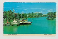 Tropical Waterways & Highrise Condominiums on Naples Waterway Naples FL Postcard picture