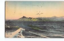 Diamond Head from Steamship~Sunny Scenes H-806 Honolulu Hawaii Postcard Ship -H5 picture