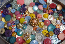 Fancy Estate Vintage Buttons Glass Rhinestone Mop Plastic Metal Lot of 100+++ picture