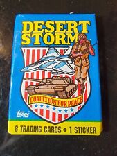 Desert Storm Series 1 Coalition for Peace Topps 1991 Wax PACK 8 Cards 1 Sticker picture