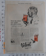 1924 Velvet pipe & tobacco Liggett & Myers CO print ad Bulova men's watch ad picture
