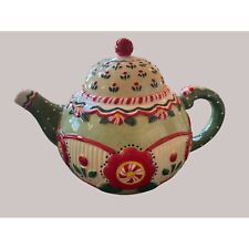 2001 Mary Engelbriet Teapot Christmas Signed Mary Engelbreit picture