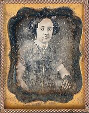Pretty Young Lady Dated March 12, 1853 Identified 1/9 Plate Daguerreotype S501 picture
