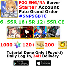 [ENG/NA][INST] FGO / Fate Grand Order Starter Account 6+SSR 120+Tix 1030+SQ #5NP picture