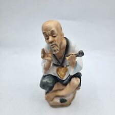 Ardco Asian Figurine Old Man Pipe Smoking Hand Painted Ceramic Vintage Japan 6