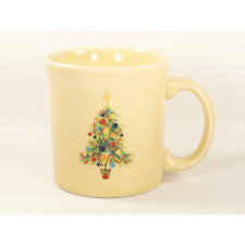 Fiesta Christmas Tree Mug Homer Laughlin Made in USA Ivory/Cream Painted Tree picture