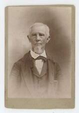 Antique Circa 1880s Cabinet Card Stern Older Man With Chin Beard New Castle, PA picture