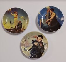 Vintage Norman Rockwell Small Collectible Plates Set of Three picture