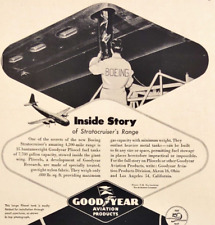 1949 Goodyear Aviation Pliocel Fuel Tanks Boeing Stratocruiser Vintage Print Ad picture
