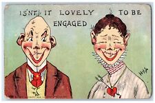 1908 Couple Romance Engagement Lost Nation Iowa IA Posted Antique Postcard picture