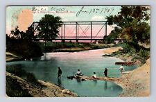Montpelier OH-Ohio, Bridge & River Scene, Antique, Vintage Souvenir Postcard picture