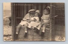 Three Children of Crown Prince Wilhelm Germany c.1910 Real Photo Postcard RPPC picture
