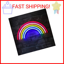 Isaac Jacobs 15” x 7.5” inch LED Neon ‘Multi-Colored Rainbow’ Wall Sign for Cool picture