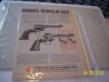 Model Single Six Revolver Sturm Ruger & Co.  Magazine Clipping Ad 1973 picture
