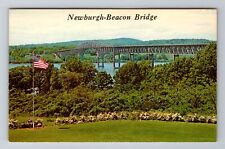 Newburgh NY-New York, Aerial Beacon Bridge, Antique, Vintage Souvenir Postcard picture
