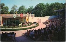 Vintage 1960s DETROIT ZOO, Michigan Postcard CHIMPANZEE SHOW / Amphitheatre View picture