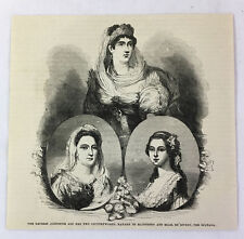 1878 magazine engraving~ EMPRESS  JOSEPHINE, MADAME DE MAINTENON, MLLE DE RIVERY picture
