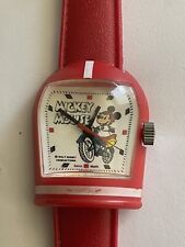 Mickey Mouse Bradley Quartz  Walt Disney Red Racer Helmet Watch Rare picture