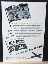 1949 Print Advert 'K.L.M. ROYAL DUTCH AIRLINES (30th. Year)' 7