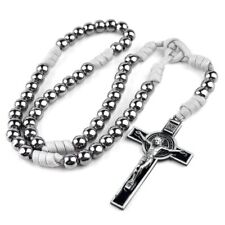 Religious Paracord Rosary 10mm Iron Beads Antique Bronze Catholic Rosaries picture