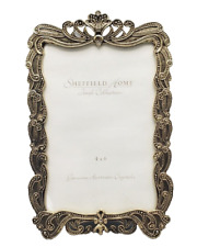 SHEFFIELD HOME JEWEL COLLECTION ENAMEL ANTI GOLD  PICTURE FRAME FOR 4 X 6