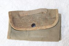 1944 WW2 US M13 SPARE PARTS TOOL ROLL POUCH CANVAS WWII picture