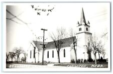 c1940's St. Ludgers Church Creighton Nebraska NE RPPC Photo Vintage Postcard picture