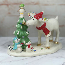 Lenox Hand Painted Christmas Xmas Reindeer Sculpture Figurine Statue Home Decor picture