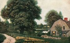 Vintage Postcard 1900's The Old Homestead Scene with Pond picture