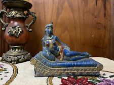 Beautiful Queen Cleopatra Statue sitting on her throne from Lime Stone picture