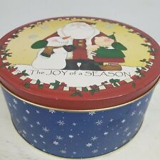 Vintage Style Christmas Decorative Collector TIN Container The Joy of a Season picture