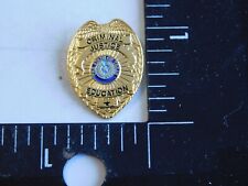 CRIMINAL JUSTICE EDUCATION STATE OF TEXAS MINI POLICE BADGE PIN picture