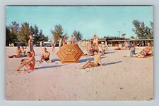 Treasure Island FL-Florida, Municipal Beach Vintage Souvenir Postcard picture
