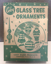 Vintage Coby Glass Christmas Tree Ornaments 3.5